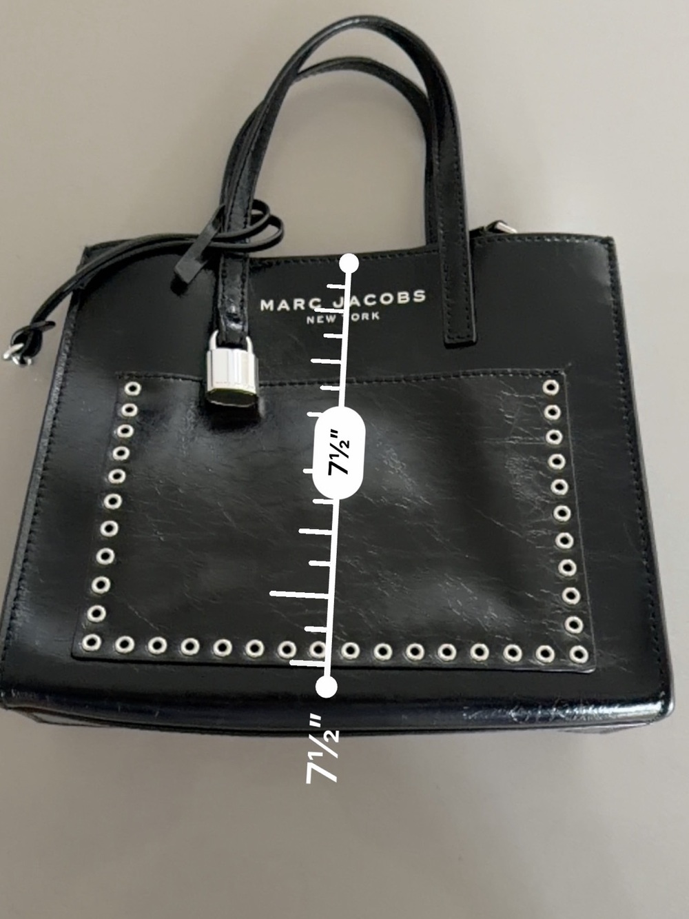 Marc Jacobs Black Patent Leather Cross Body with Eyelet Detail - Picture 3 of 5